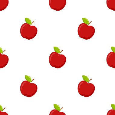 Beyaz arka plan üzerinde apple ile Seamless Modeli