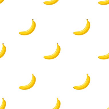 Beyaz arka plan üzerinde muz ile Seamless Modeli