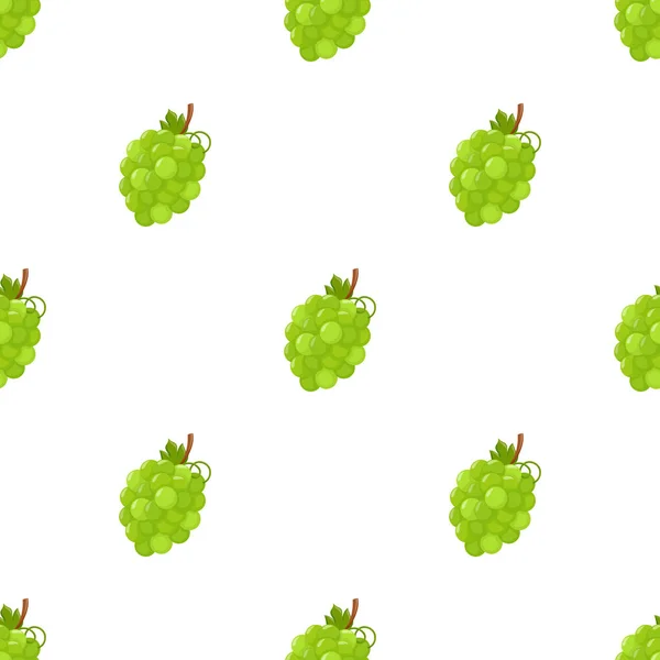 Seamless pattern with grape on white background — Stock Vector