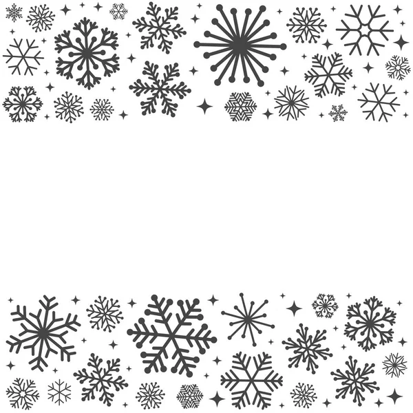 白い背景の装飾的な雪の結晶 — ストックベクタ