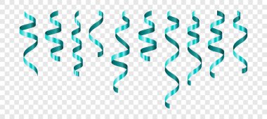 Saydam arka plan üzerinde mavi konfeti kümesi