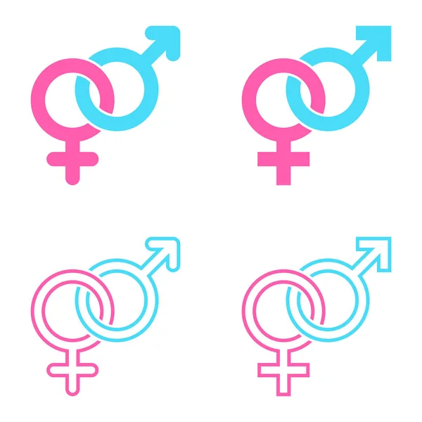 Kombination männlicher und weiblicher Symbole — Stockvektor