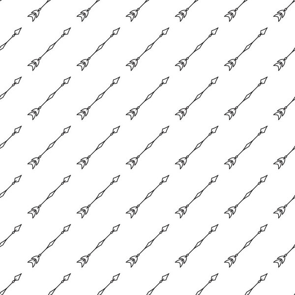 Gray arrows seamless pattern on white background