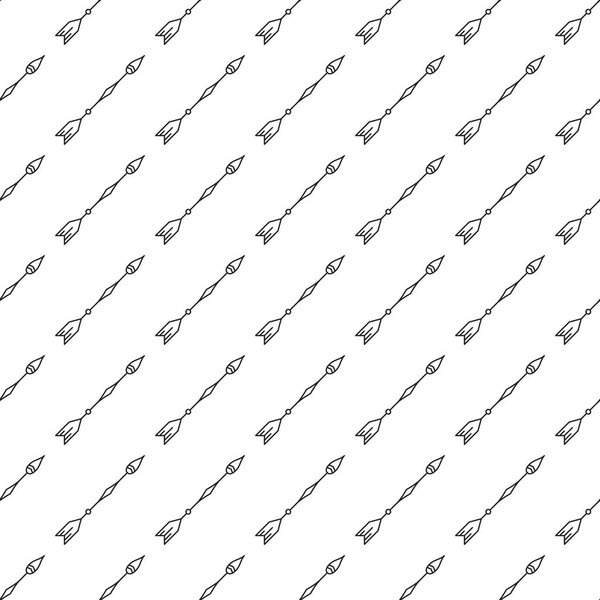 Gray arrows seamless pattern on white background