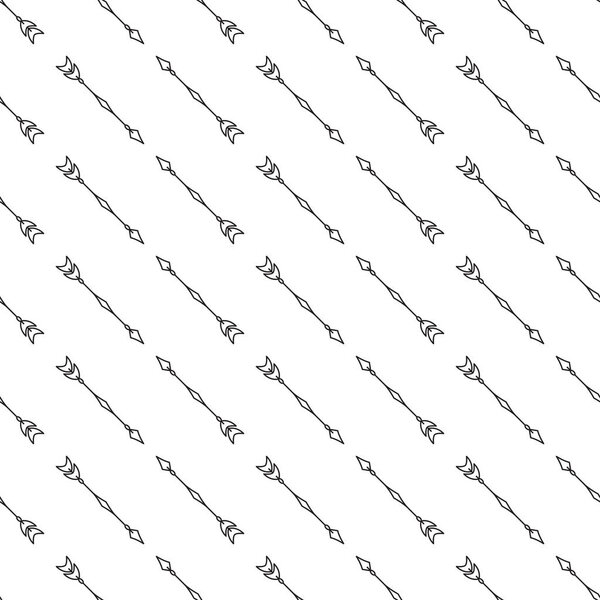 Gray arrows seamless pattern on white background