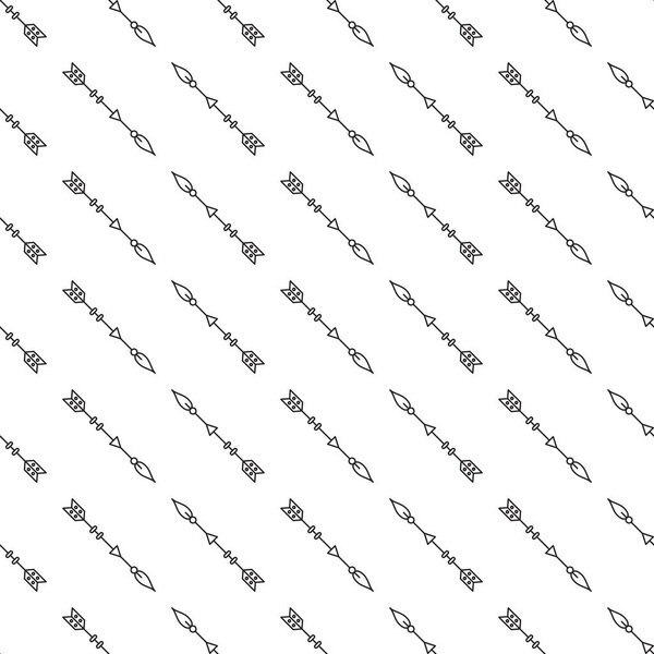Gray arrows seamless pattern on white background
