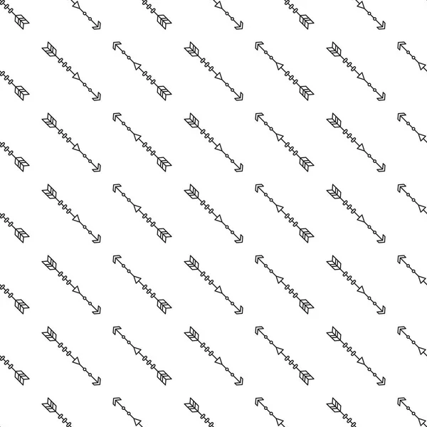 Szürke nyilak varrat nélküli mintát fehér háttér — Stock Vector