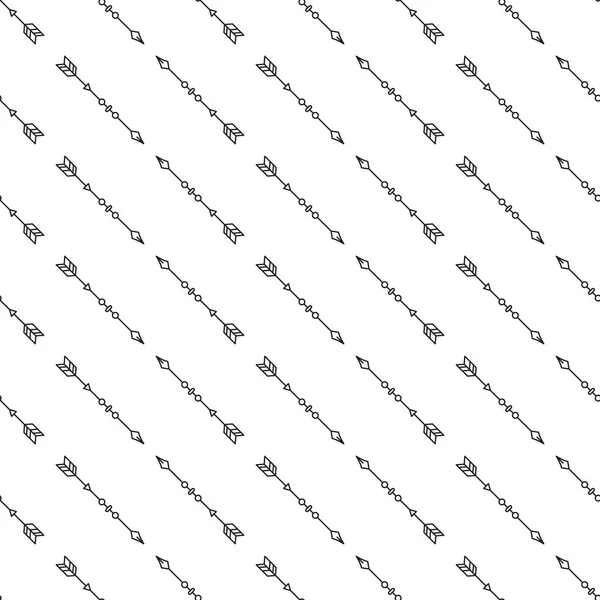 Szürke nyilak varrat nélküli mintát fehér háttér — Stock Vector