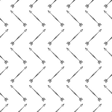 Zig zag okları Dikişsiz desen beyaz arka plan üzerinde