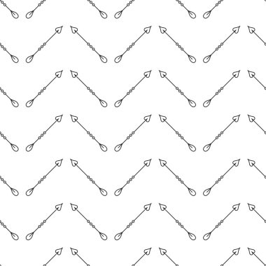 Zig zag okları Dikişsiz desen beyaz arka plan üzerinde