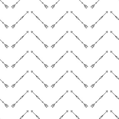 Zig zag okları Dikişsiz desen beyaz arka plan üzerinde