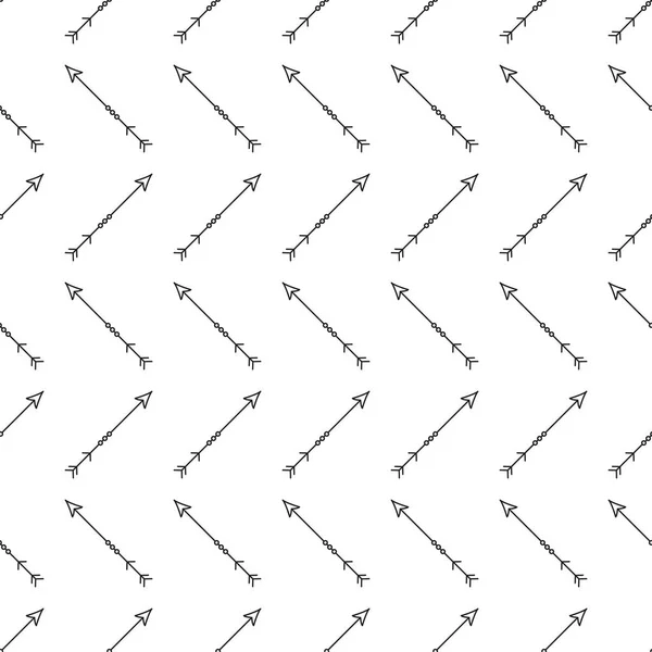 白い背景のジグザグ矢印、シームレスなパターン — ストックベクタ