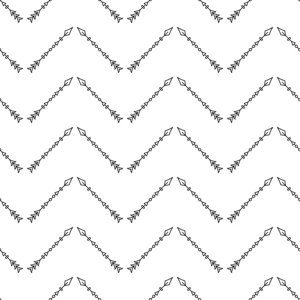 Zick-Zack-Pfeile nahtloses Muster auf weißem Hintergrund — Stockvektor
