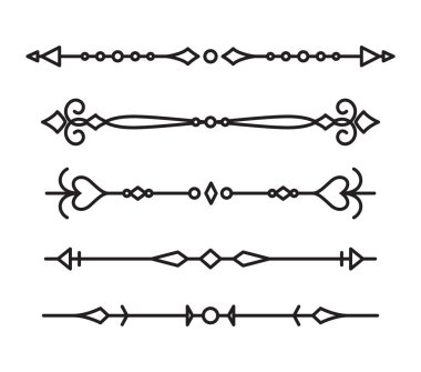 Beyaz arka plan üzerinde dekoratif süs öğeleri kümesi