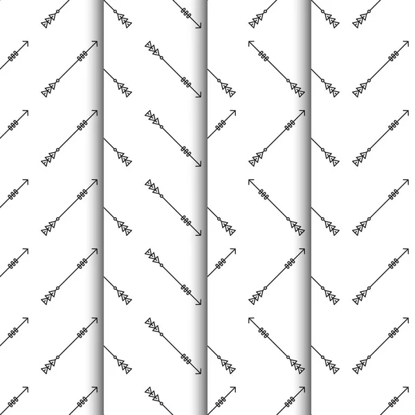 Conjunto de flechas patrón sin costura sobre fondo blanco — Archivo Imágenes Vectoriales