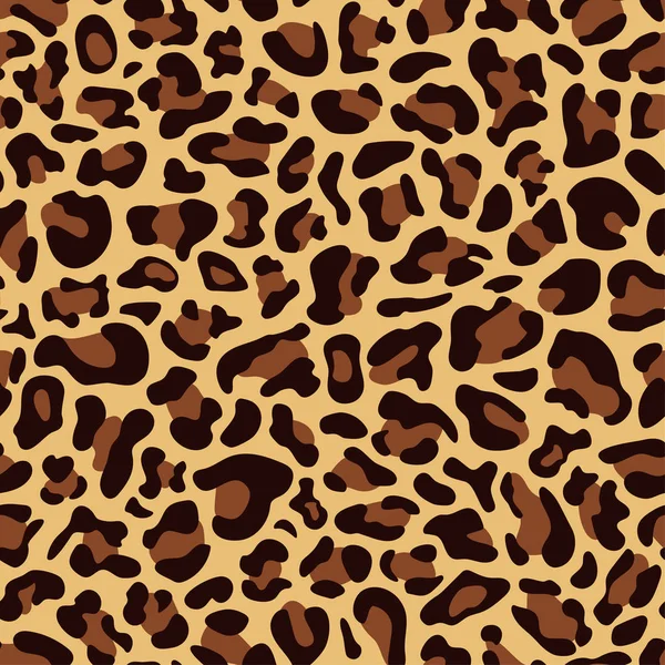 Patrón sin costuras de piel de leopardo, diseño textil — Archivo Imágenes Vectoriales