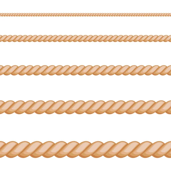Seamless, fehér alapon barna kötél — Stock Vector