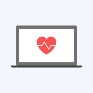 Kalp şekli sembolü tasarımı, mavi arka plan da koruma sağlığı