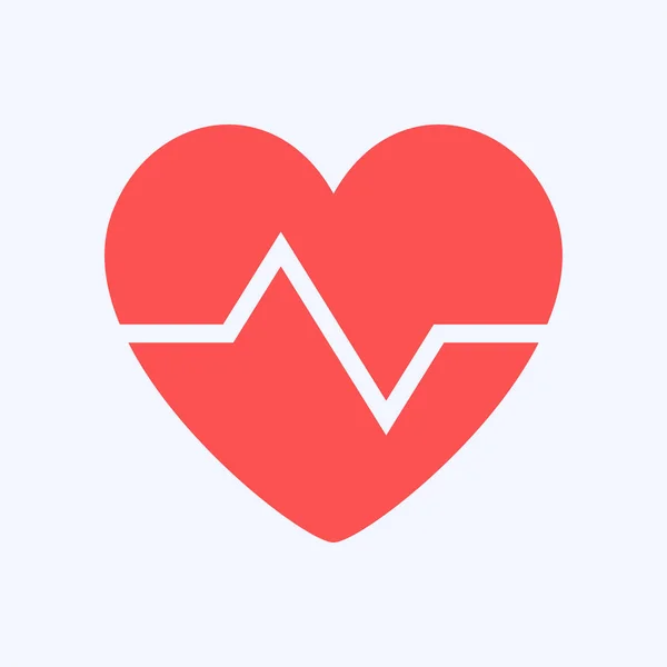 Projeto do símbolo da forma do coração, saúde da proteção no fundo azul —  Vetores de Stock