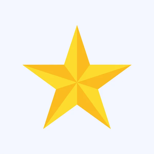 Star-Ikone, trendiges flaches Lieblingsdesign auf blauem Hintergrund — Stockvektor