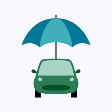 Araba konsepti, araba koruma, iş konsepti vektör illüstrasyon