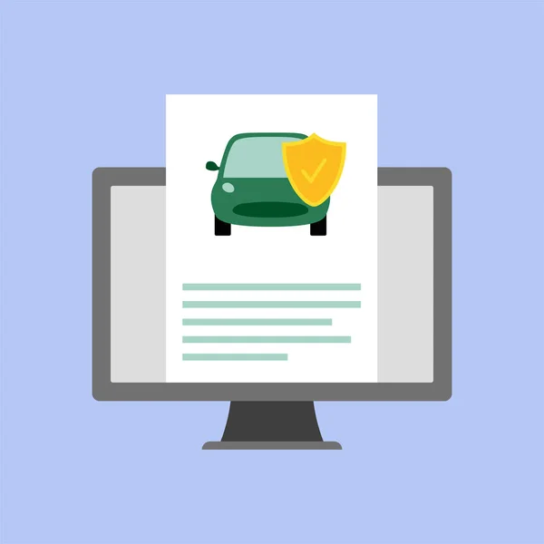 Car insurance concept, car protection, business concept vector illustration
