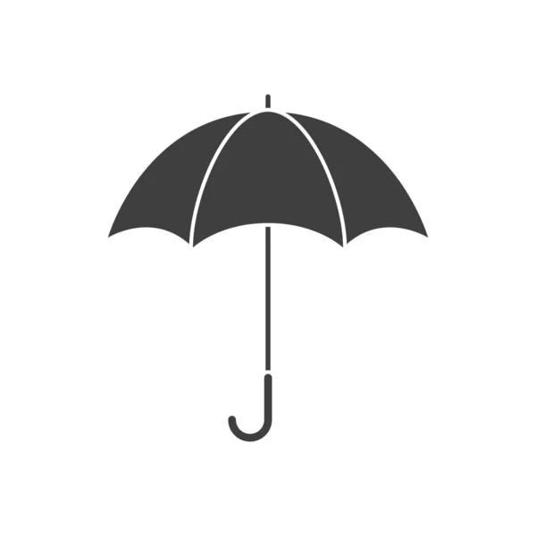 Серый зонтик плоский стиль изолирован на белом фоне — стоковый вектор