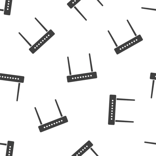 Bezszwowy wzór z routerem na białym tle, ilustracja wektorowa — Wektor stockowy