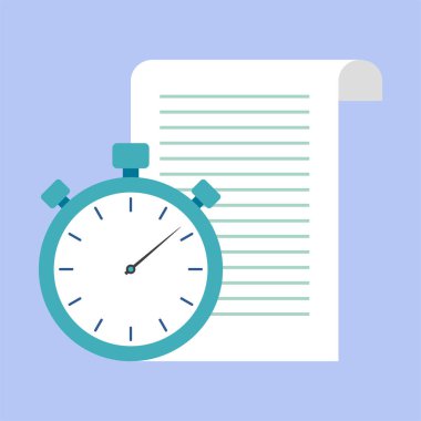 Zaman yönetimi, zamanlama kavramı veya Planlayıcı, iş kavramı vektör illüstrasyon