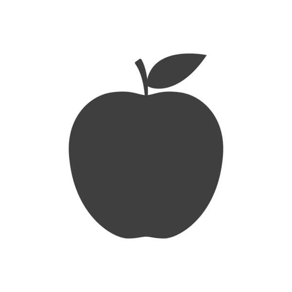 Apple platte ontwerp stijl op witte achtergrond, vector illustratie — Stockvector