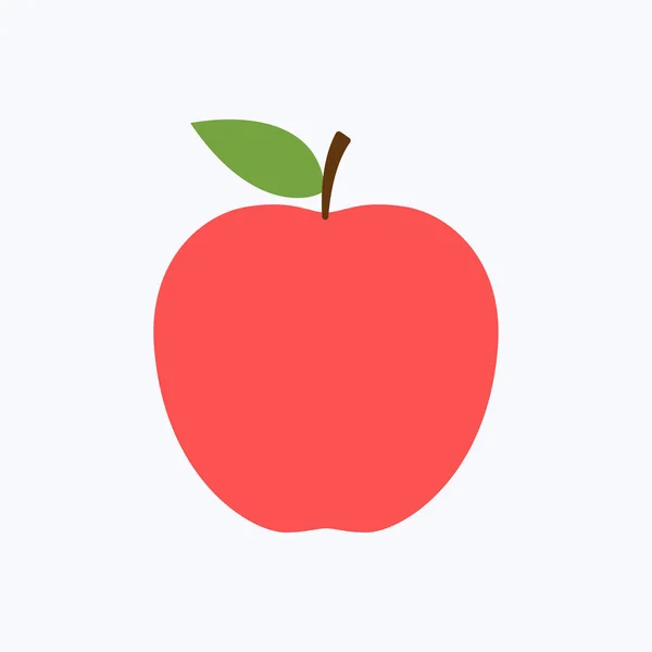 Apple platte ontwerp stijl op witte achtergrond, vector illustratie — Stockvector