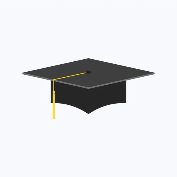 Tapa de graduación estilo plano aislado sobre fondo blanco — Vector de stock