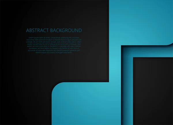 Blaue geometrische und überlappende Ebene auf grauem Hintergrund, Vektorillustration — Stockvektor