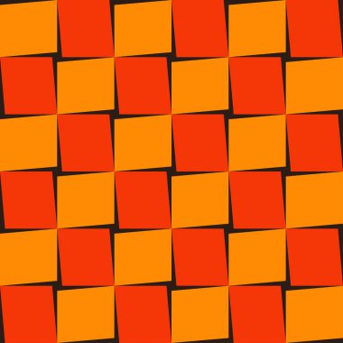 Turuncu, sarı ve kahverengi renkli soyut geometrik desenler, vektör illüstrasyon