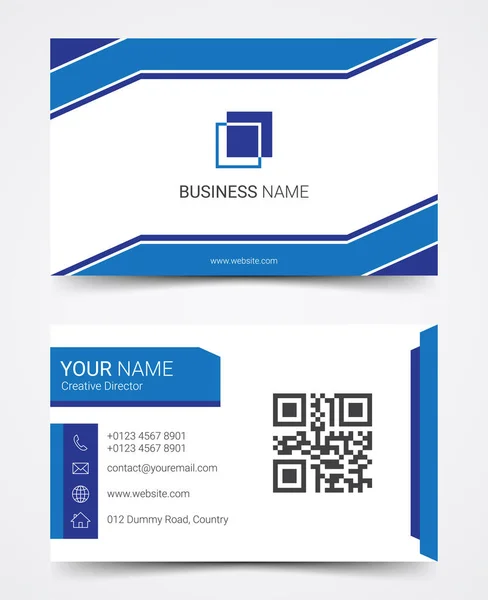 Modern business card design template set, vector illustration — Stock Vector