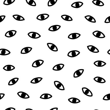 El çizimi göz, vektör çizimi ile kusursuz desen