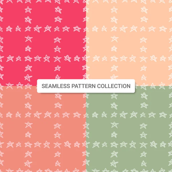 Seamless Pattern Star Shapes Vector Illustration — Stock Vector