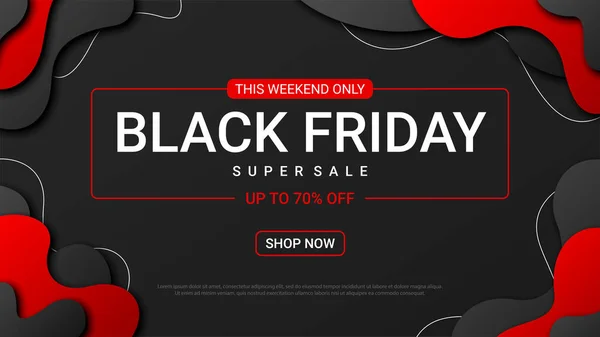 Black Friday Banner Design Template Promotion Vector Illustration — Stock Vector