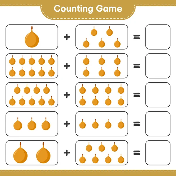 Counting Game Count Number Voavanga Write Result Educational Children Game — Stock Vector