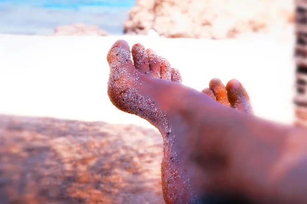 feet sand relax sea