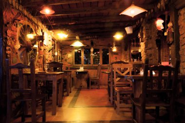 Güzel ve rahat Irish pub ahşap mobilya tam iç