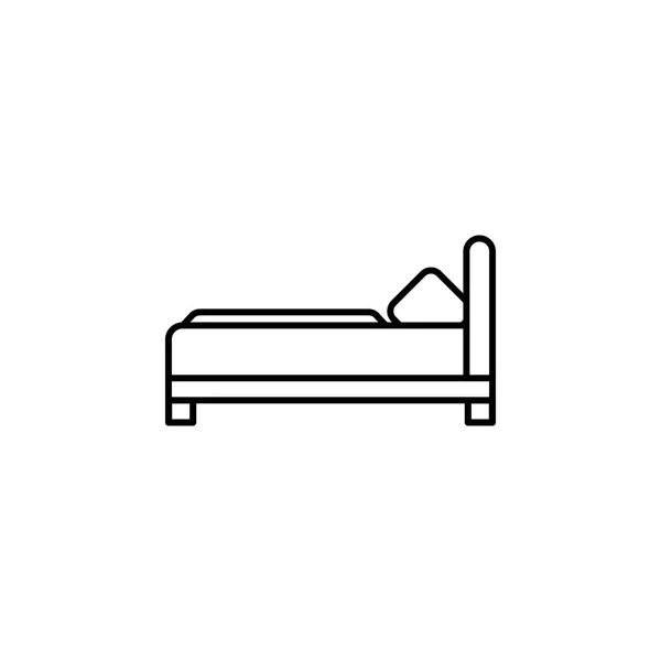 Ліжко Інтер Єдиний Контур Значок Знаки Символи Структури Значок Може — стоковий вектор