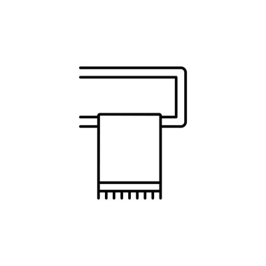 havlu, demiryolu, banyo anahat simgesi. Web, logo, mobil uygulaması, Kullanıcı arabirimi, Ux için işaret ve sembolleri anahat kutsal kişilerin resmi-ebilmek var olmak kullanılmış