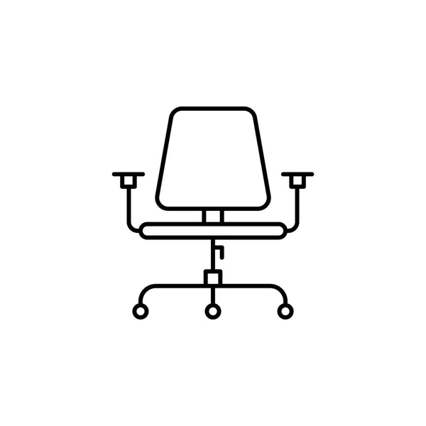 Ruedas. oficina, icono del esquema de la silla. Signos y símbolos icono contorno se puede utilizar para la web, logotipo, aplicación móvil, interfaz de usuario, UX — Archivo Imágenes Vectoriales