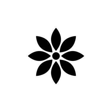 Çiçek simge vektör, beyaz arka plan üzerinde izole trendy düz stil. Çiçek vektör çizim