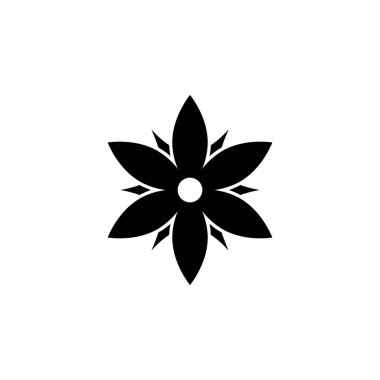 Çiçek simge vektör, beyaz arka plan üzerinde izole trendy düz stil. Çiçek vektör çizim