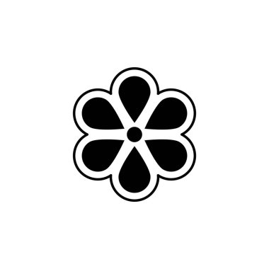 Çiçek simge vektör, beyaz arka plan üzerinde izole trendy düz stil. Çiçek vektör çizim