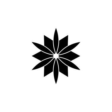 Çiçek simge vektör, beyaz arka plan üzerinde izole trendy düz stil. Çiçek vektör çizim