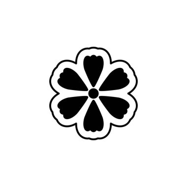 Çiçek simge vektör, beyaz arka plan üzerinde izole trendy düz stil. Çiçek vektör çizim