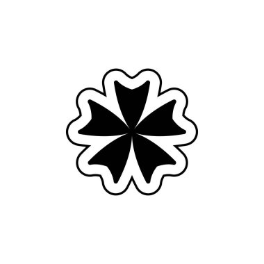 Çiçek simge vektör, beyaz arka plan üzerinde izole trendy düz stil. Çiçek vektör çizim